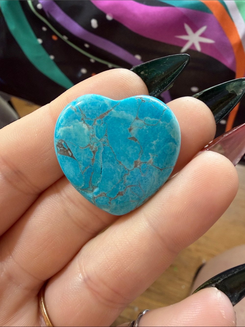 Turquoise Heart Stone Accent - Blue Heart Cabochon